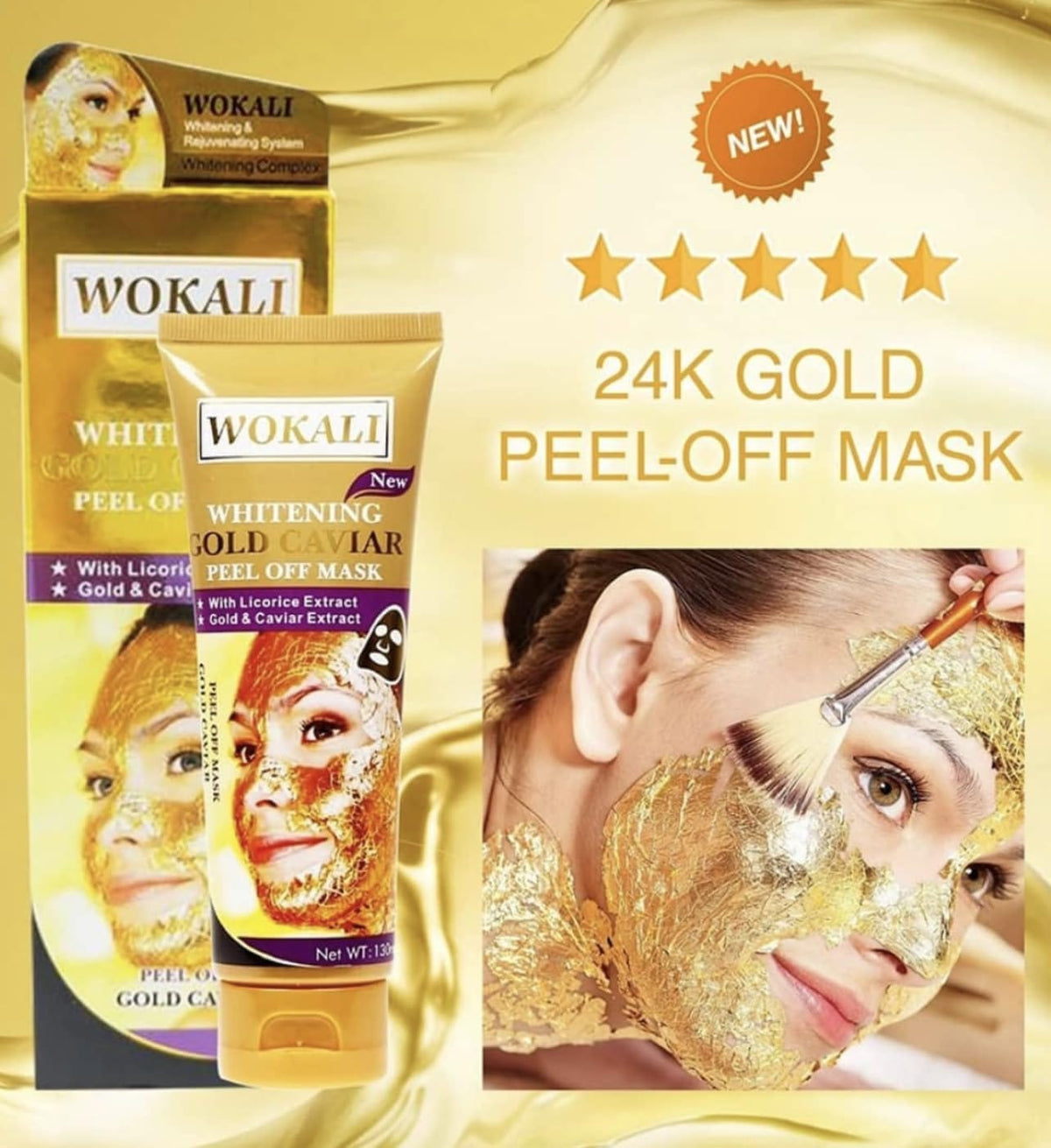 WOKALI Gold Caviar Peel Off Mask