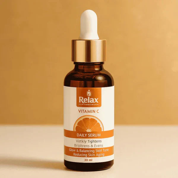 Relax Vitamin C Daily Face Serum – Brightening, Anti-Aging & Hydrating Formula for Radiant Skin (30ml).